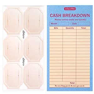 Cash Breakdown Cards: easy for your record ;
Label stickers: easily for you to handle your bill and get organized.