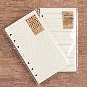 Refillable Lined: 22 lines for each page, 7mm ruled appropriate for writing.
Good Quality Paper: 120gsm thick good quality writing paper, No ink Feathering No Bleeding and No Ghosting.