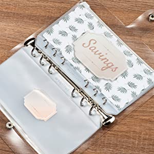 Package Include:
1 × Clear Budget Binder ; 
8× PVC Pockets/Envelopes ;
8 × Cash Breakdown Cards ;
12 × Label Stickers ;